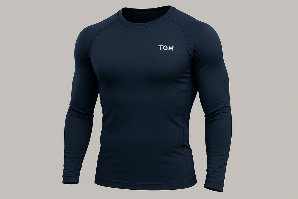 Camiseta de manga larga azul marino