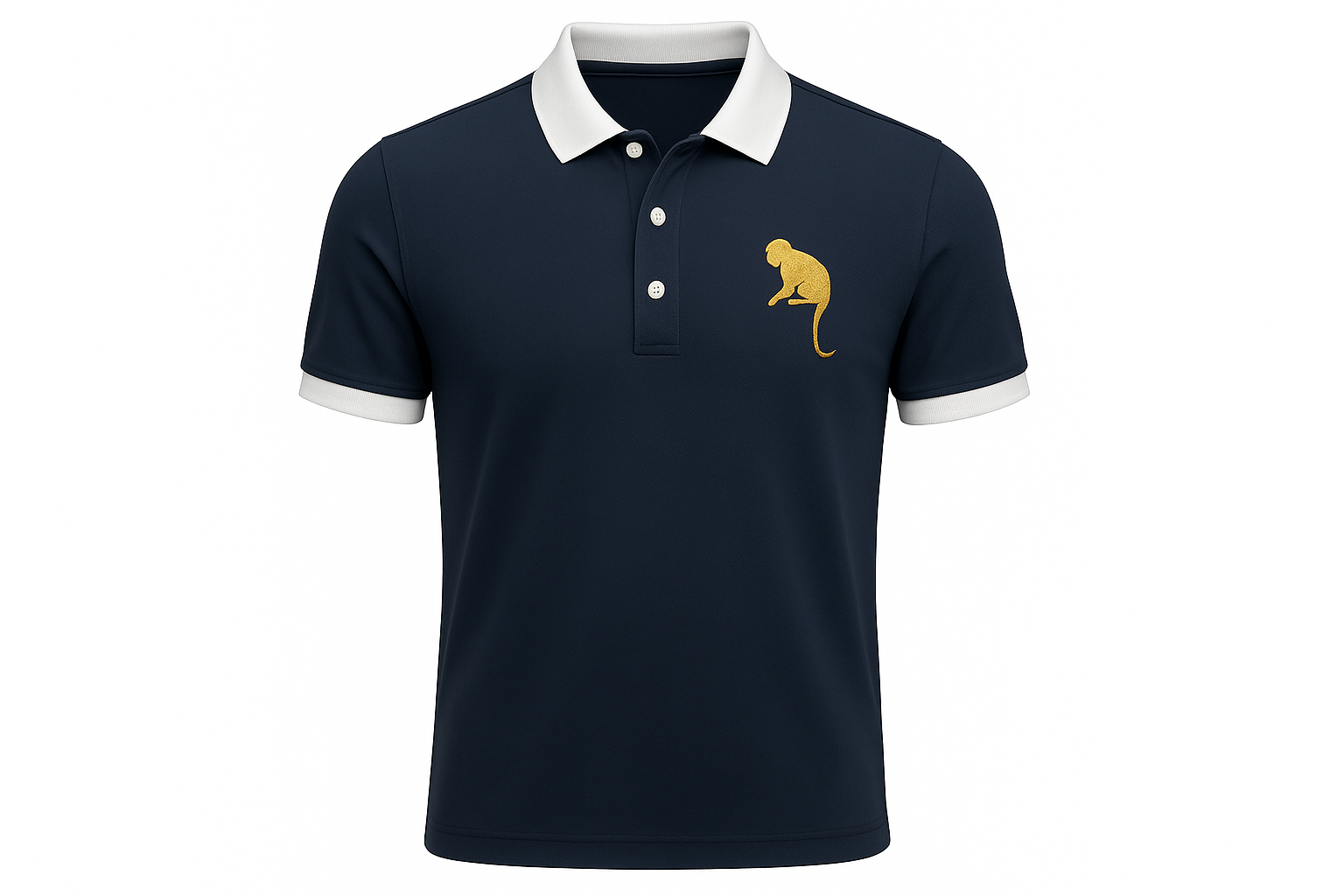 Polo Navy Blue with White Details