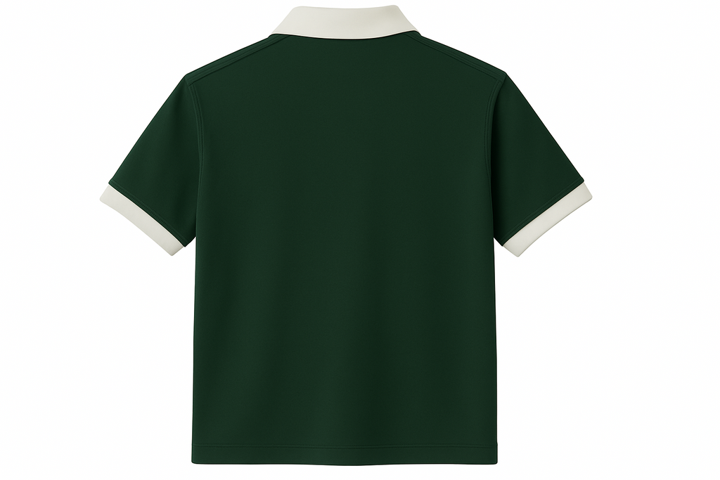 Premium Golf Polo - Forest Green with White Details